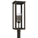 Capital Lighting Hunt 4 Outdoor Post-Lantern, Oiled Bronze/Clear - 934643OZ