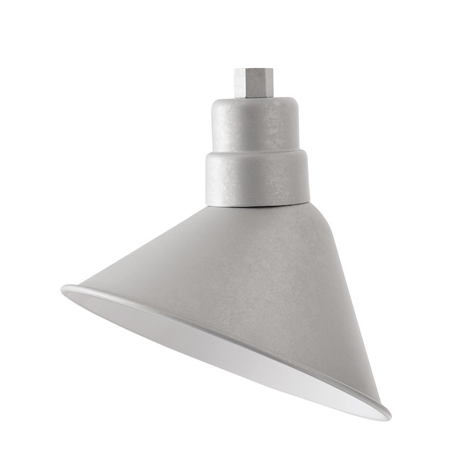 Capital Lighting RLM 1 Light Outdoor Wall Angle Reflector, Galvanized - 936314GV