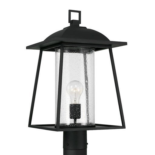 Capital Lighting Durham 1 Light Post Lantern, Black/Clear - 943615BK