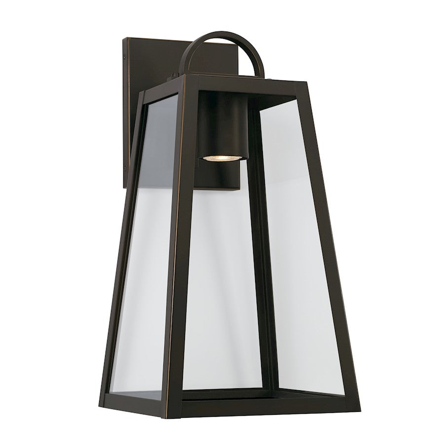 Capital Lighting Leighton 1 Light 10" Outdoor Wall Lantern, Bronze - 943712OZ-GL