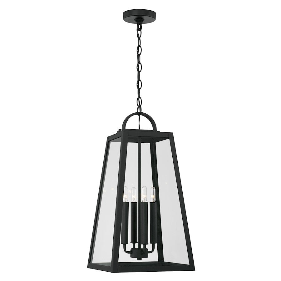 Capital Lighting Leighton 4 Light Outdoor Hanging Lantern, Black - 943744BK