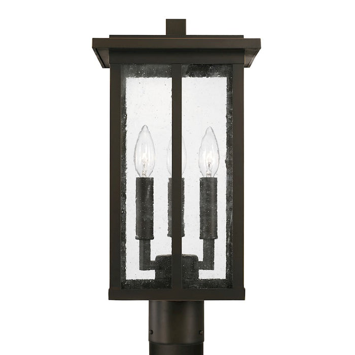 Capital Lighting Barrett 3 Light Post Lantern, Antiqued