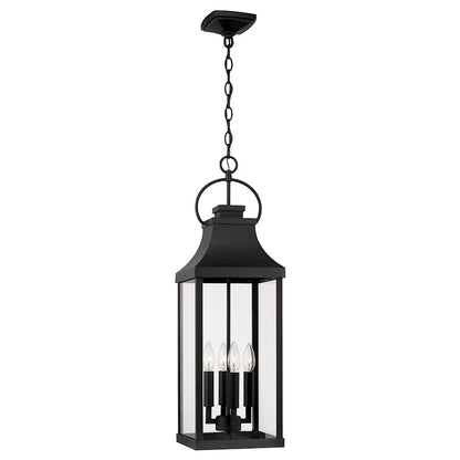 Capital Lighting Bradford 4 Light Outdoor Hanging Lantern, Black - 946442BK