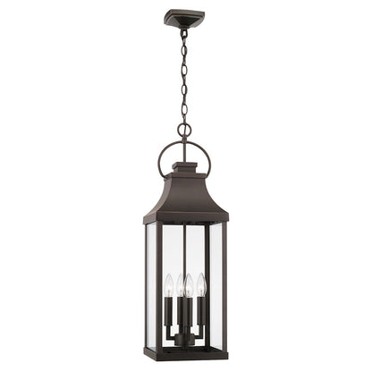 Capital Lighting Bradford 4 Light Outdoor Hanging Lantern, Bronze - 946442OZ