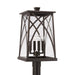 Capital Lighting Marshall 4 Light Outdoor Post-Lantern, Bronze/Clear - 946543OZ