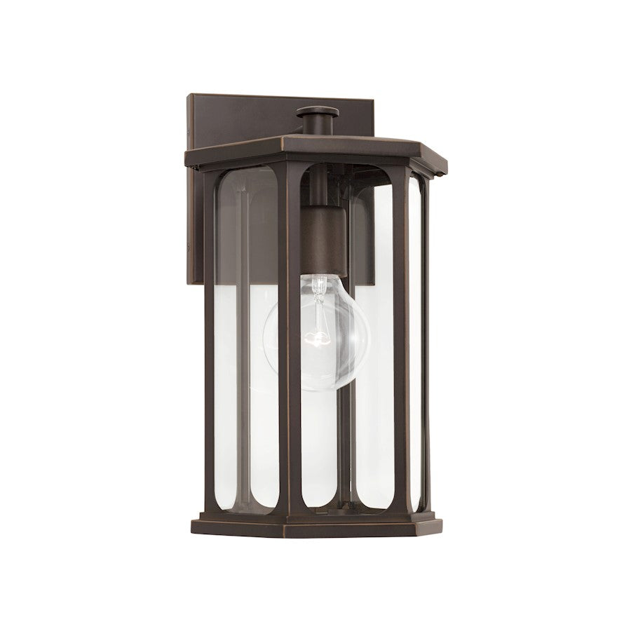 Capital Lighting Walton 1 Light Outdoor Wall Lantern, Bronze/Clear - 946611OZ