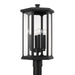 Capital Lighting Walton 4 Light Outdoor Post-Lantern, Black/Clear - 946643BK