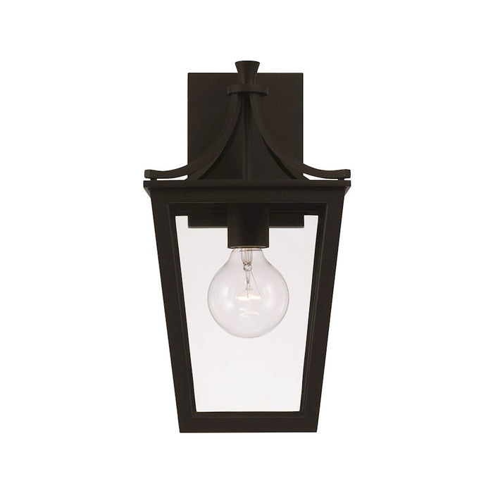 Capital Lighting Adair Outdoor Wall Lantern, Black/Clear