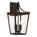 Capital Lighting Adair 4 Light Outdoor Wall Lantern, Black/Clear - 947941BK