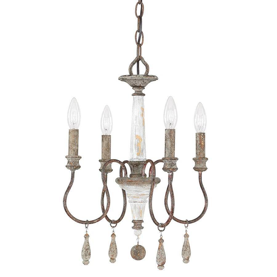 Austin Allen & Co. Zoe 4-Light Chandelier, French Antique - 9A193A