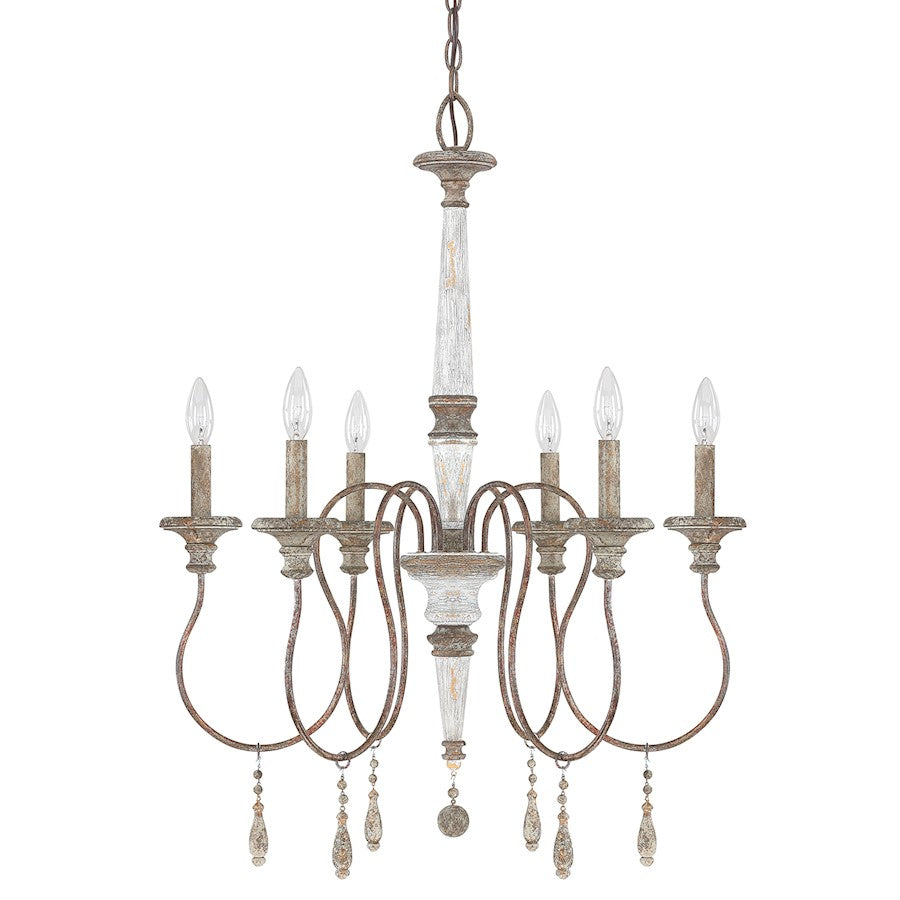 Austin Allen & Co. Zoe 6-Light Chandelier, French Antique - 9A194A