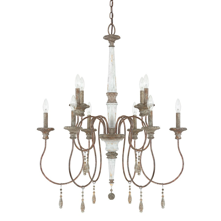 Austin Allen & Co. Zoe 10-Light Chandelier, French Antique - 9A195A