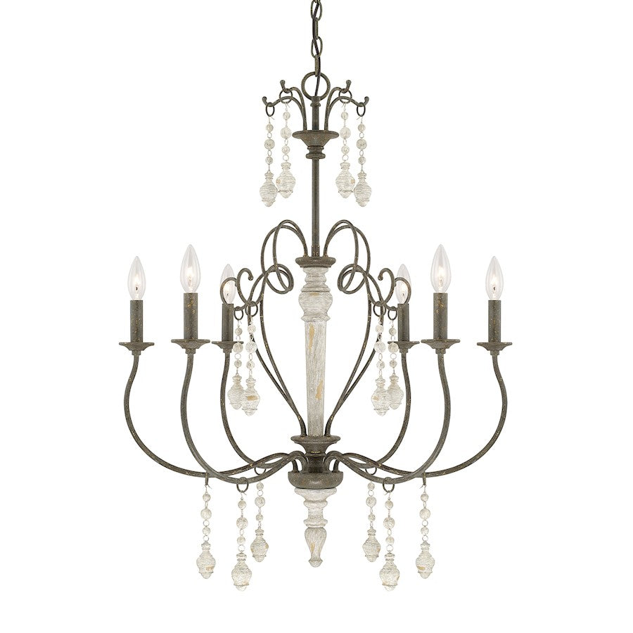 Austin Allen & Co. Sofia 6-Light 27" Chandelier, French Country - 9B217A