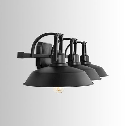 3 Light Bathroom Vanity Light, Matte Black