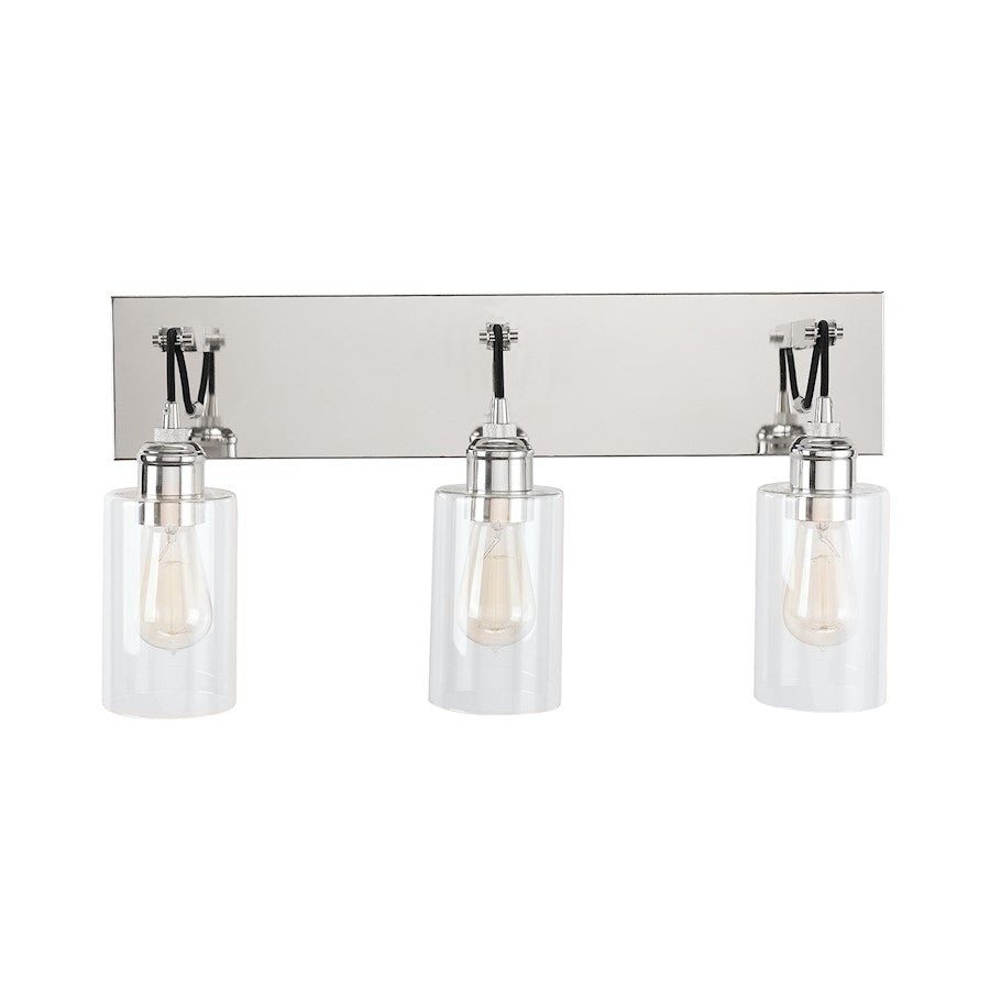 Austin Allen & Co. Prospero 3-Light Vanity, Polished Nickel - 9D304A