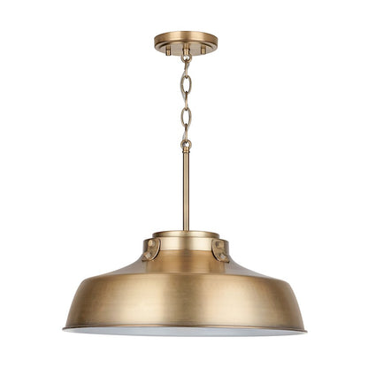 Austin Allen & Co. Oakwood 1-Light Pendant, Aged Brass - 9D328A