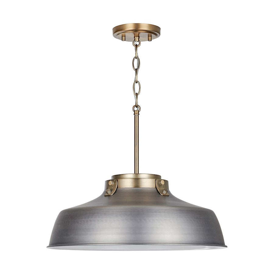 Austin Allen & Co. Oakwood 1-Light Pendant, Antique Nickel - 9D329A