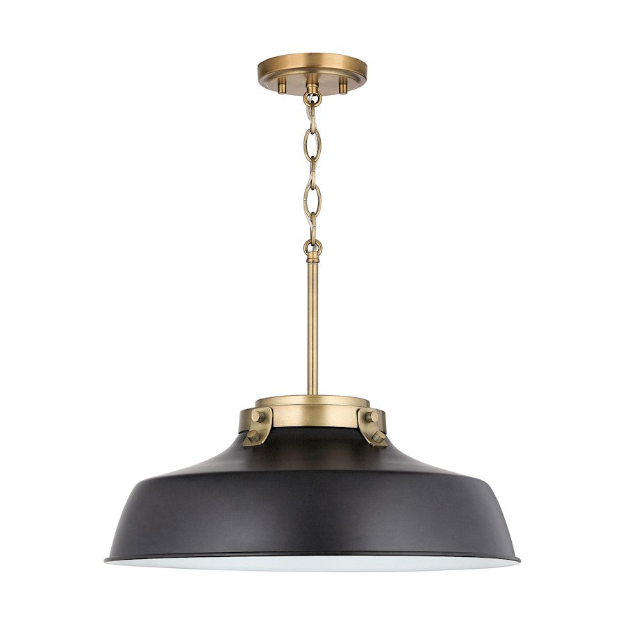 Austin Allen & Co. Oakwood 1-Light Pendant, Matte Black - 9D331A