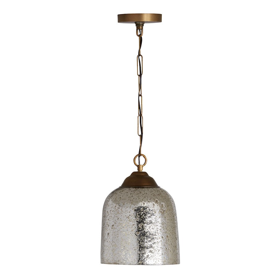 Austin Allen & Co. Newport 1 Lt Pendant, Patinaed Brass/Seeded Mercury - 9D339A