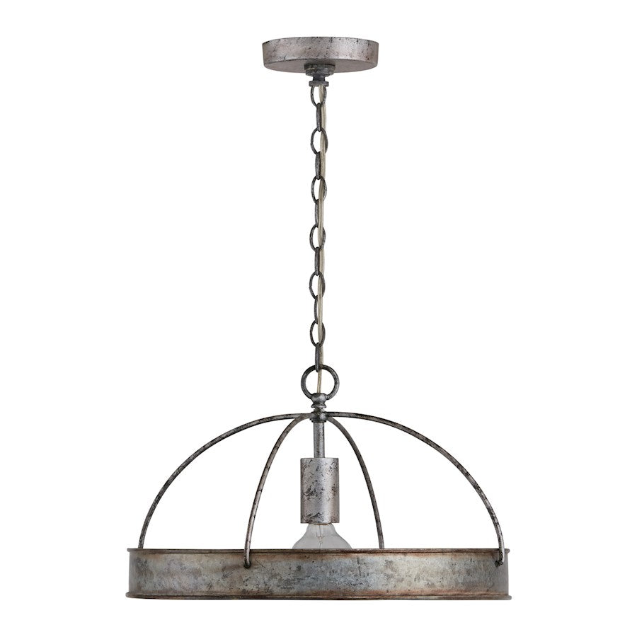 Austin Allen & Co. Alvin 1-Light 17" Pendant, Antique Galvanized - 9E362A