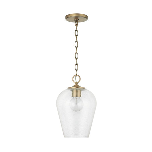 Austin Allen & Co. Verret 1-Light Pendant, Aged Brass - 9F376A