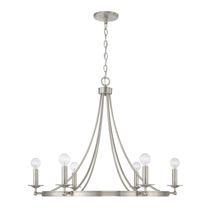 Austin Allen & Co. 6-Light Chandelier, Brushed Nickel - AA1005BN