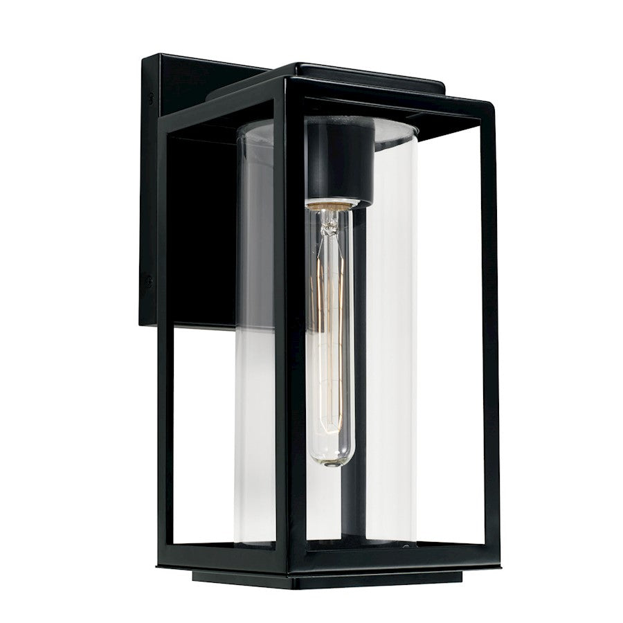 Austin Allen & Co Kessler 1 Light Outdoor Wall-Lantern, Black/Clear - AA1018MB