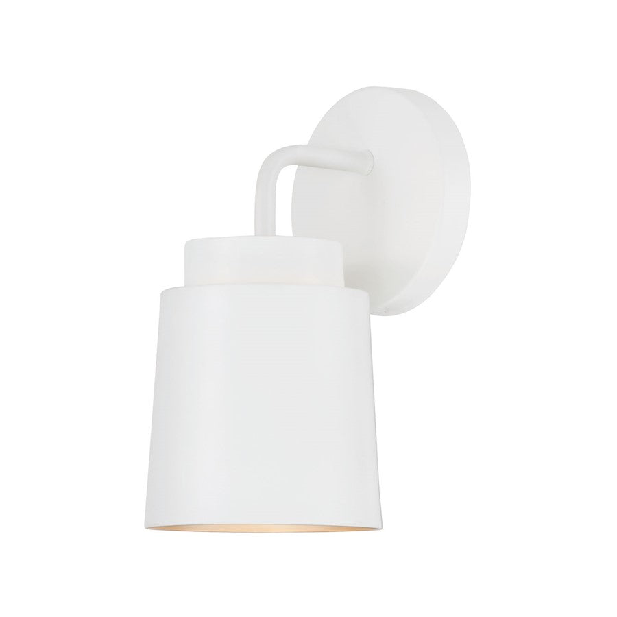 Austin Allen & Co Pratt 1 Sconce, White/White/Soft Gold Interior - AA1035WE