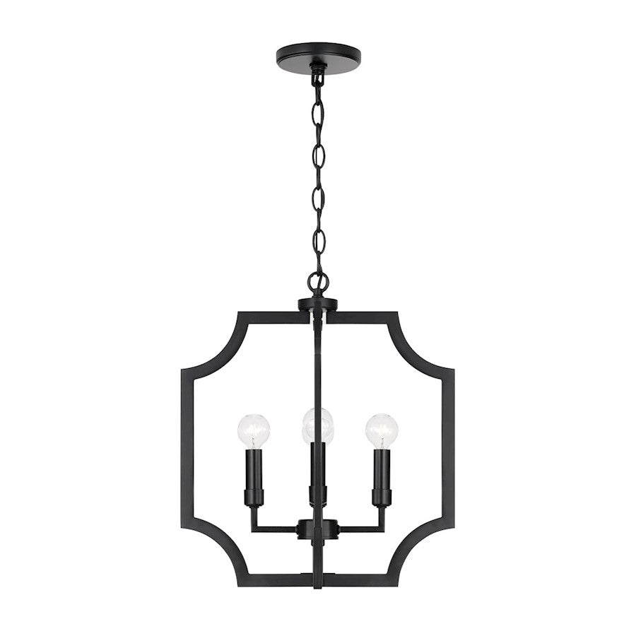 Austin Allen & Co Courtney 4 Light Foyer Pendant, Black - AA1037MB