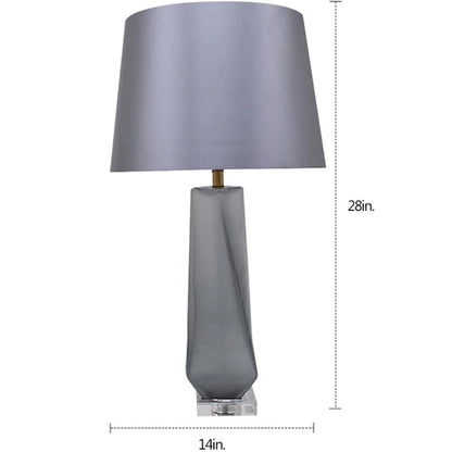 Kala 28" Table Lamp, Set of 2, Smoke Grey