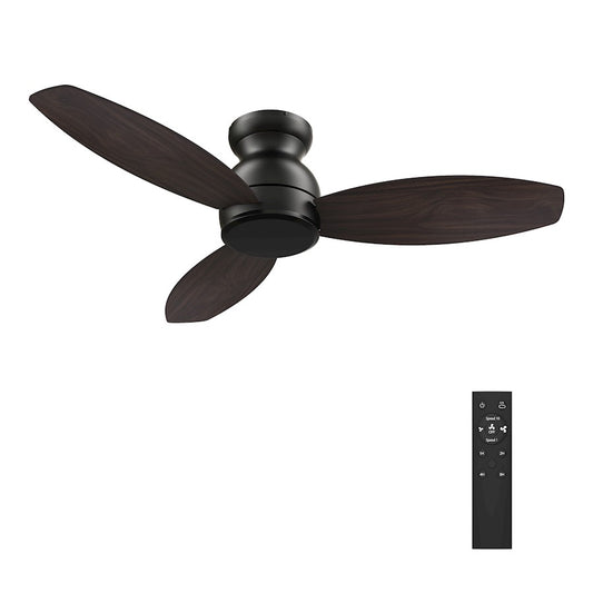 Carro Stanley 48" Ceiling Fan/Remote, Black/Wooden/Walnut - VC483Q-N10-BG-1-FM