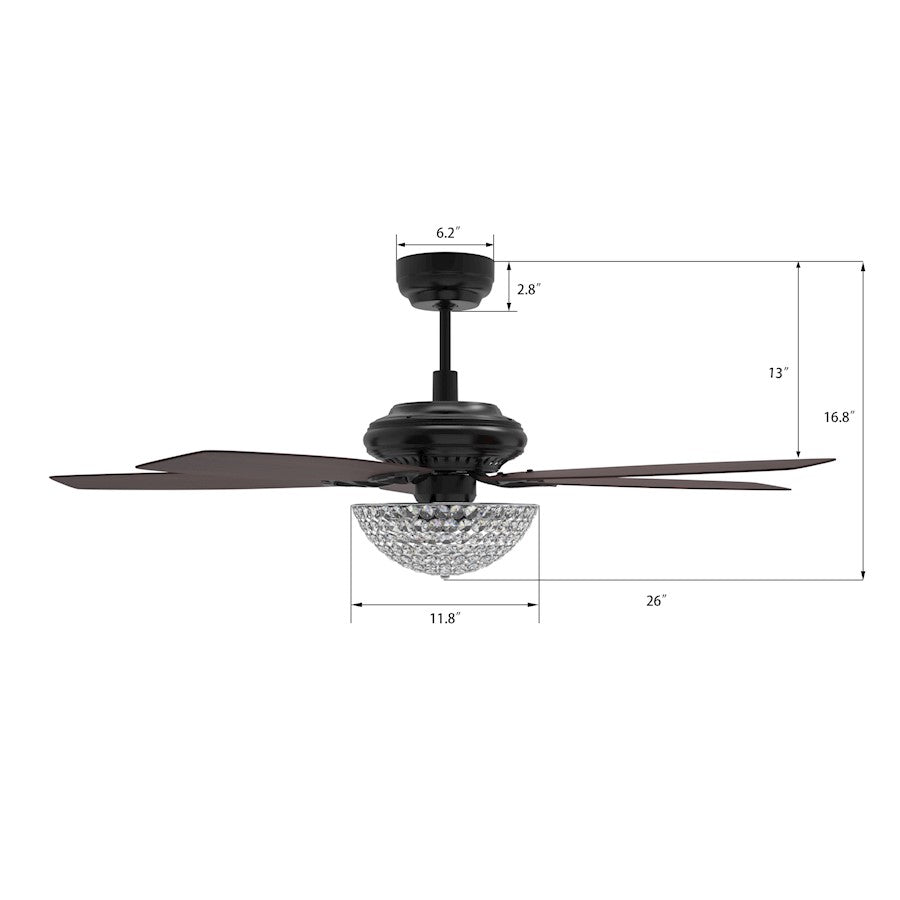 Carro Huntley Ceiling Fan, Black