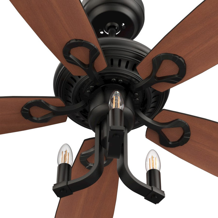 Carro Huntley 52" Ceiling Fan/Remote/Light Kit, Black