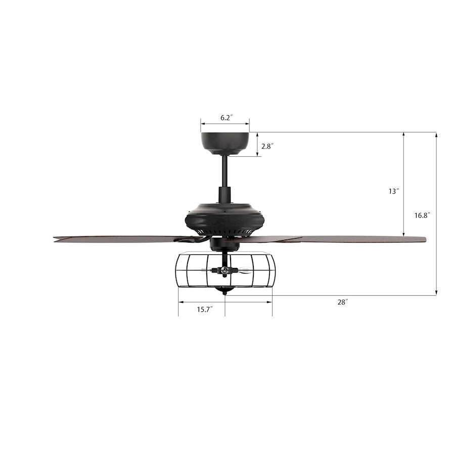 Carro Huntley Ceiling Fan, Black