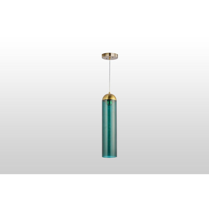 Carro Gidra Cylinder Glass Pendant, Forest Green - VP-G0416011A1