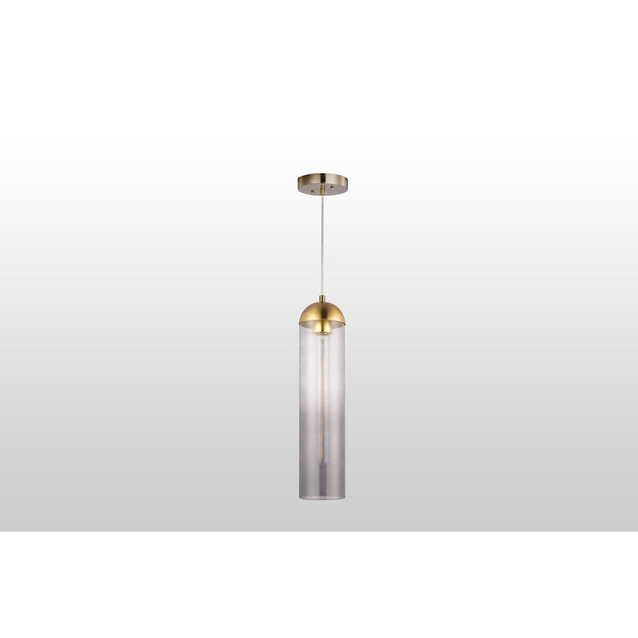 Carro Gidra Cylinder Glass Pendant, Gray Ombre - VP-G0416011A3