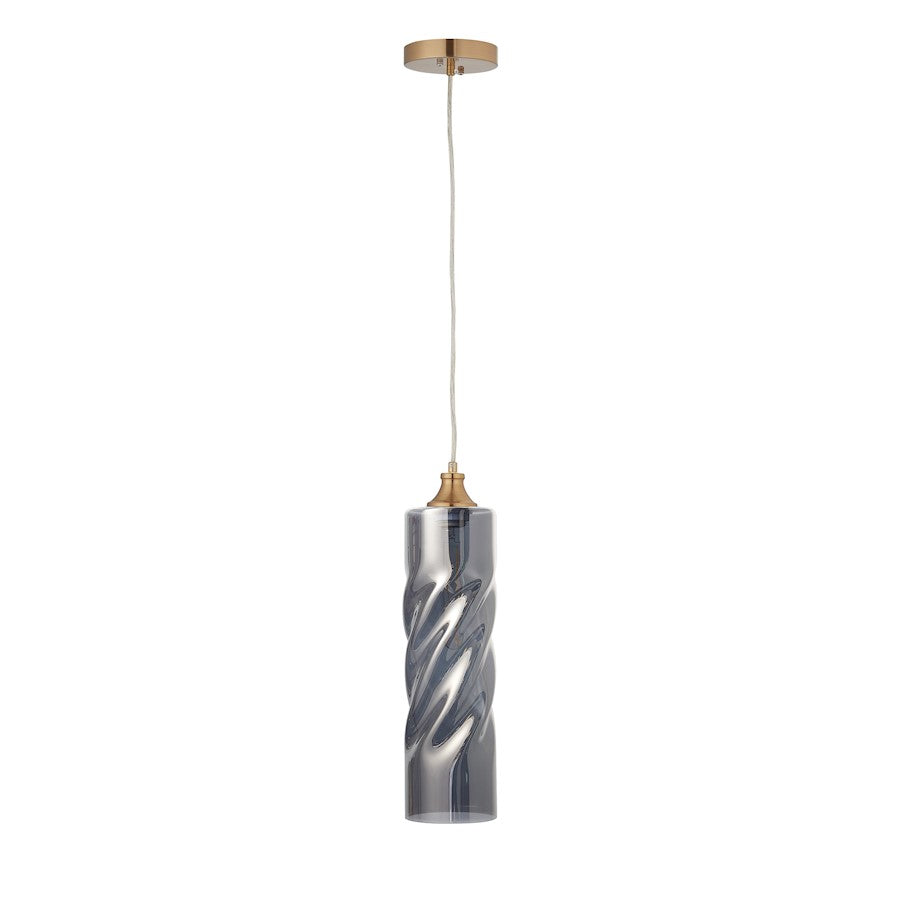 Carro Gemeaux Cylinder Ombre Glass Pendant, Smoke Gray/Smoke - VP-G1240011A1