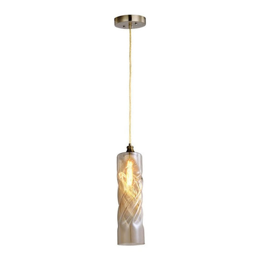 Carro Gemeaux Cylinder Ombre Glass Pendant, Amber/Amber - VP-G1240011A3