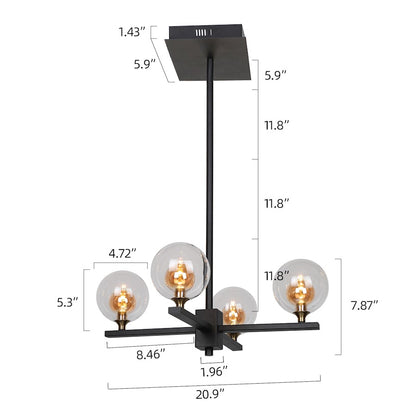 Glass LED Pendant, Amber/Amber