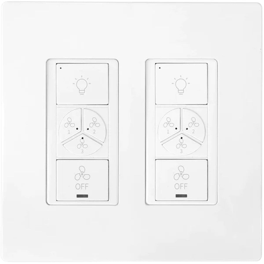 Carro Pionnier Smart Switch, Light On/Off, White, 2-Gang - VPN-04F01A-WH02