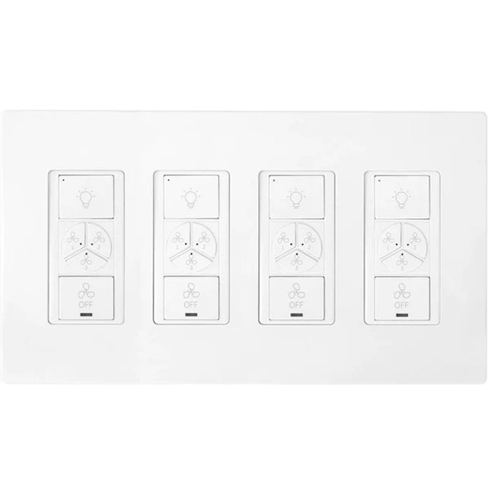 Carro Pionnier Smart Switch, Light On/Off, White. 4-Gang - VPN-04F01A-WH04