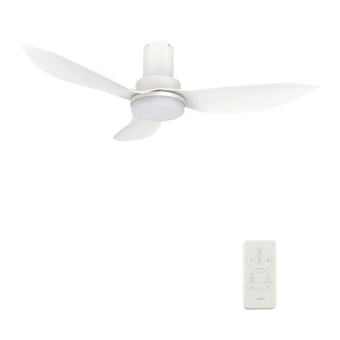 Carro Ryna 36" Ceiling Fan/Remote/Light Kit, White/White