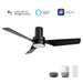 Carro Porter 44" Ceiling Fan/Remote/Light Kit, Black/Black - VS443N2-L11-B2-1-FM