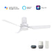 Carro Porter 44" Ceiling Fan/Remote/Light Kit, White/White - VS443N2-L11-W1-1-FM