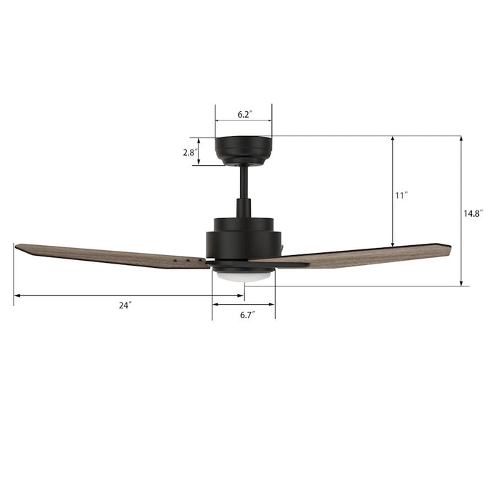 Carro Tracer 48" Ceiling Fan/Remote/Light Kit