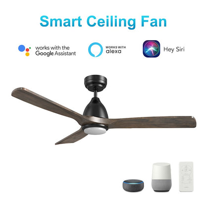 Carro Riley 48" Ceiling Fan/Remote/Light Kit, Black/Brown - VS483N3-L11-BM3-1