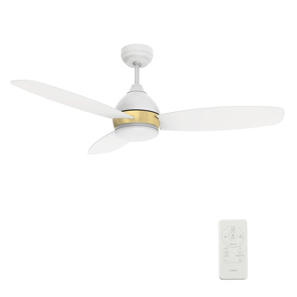 Carro Hobart 48" Ceiling Fan/Remote/Light Kit/Downrod, White