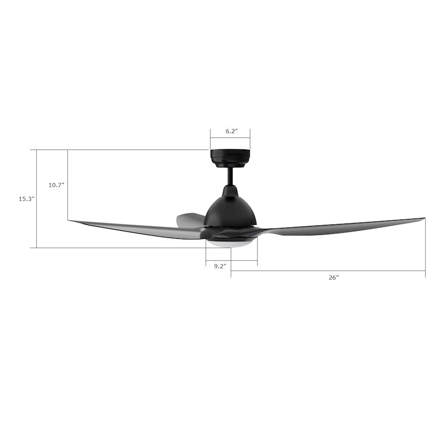 Carro Cranston 52" Ceiling Fan/Remote/Light Kit