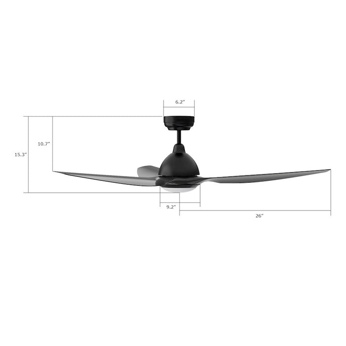 Carro Cranston 52" Ceiling Fan/Remote/Light Kit