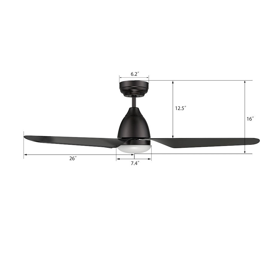 Carro Toulon 52" Ceiling Fan/Remote/Light Kit